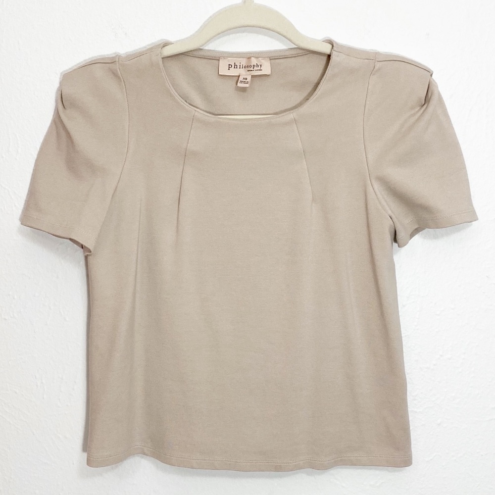 Philosophy Nude Structured Knit Blouse Size XS